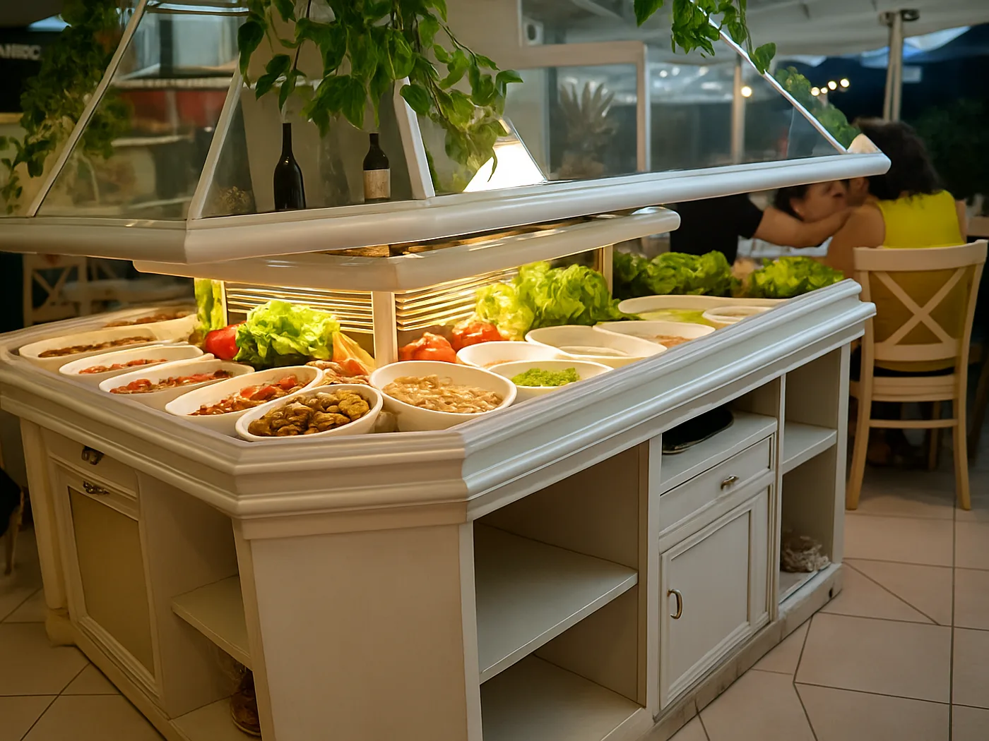L'antipasto arlecchino a self-service